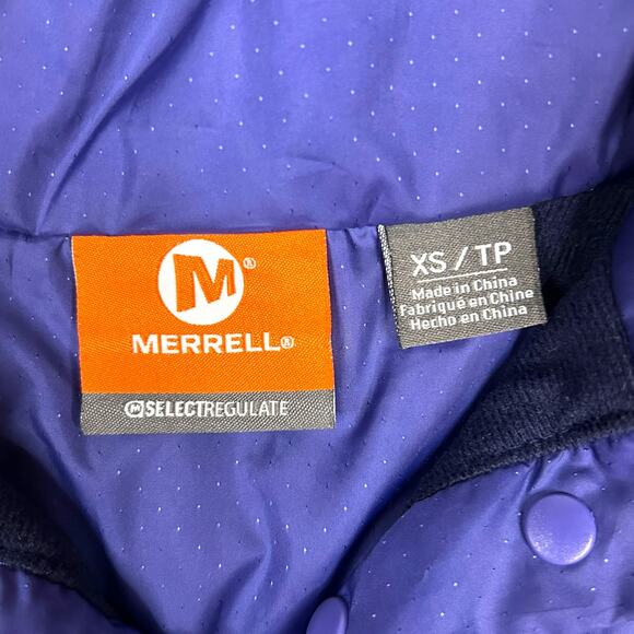 Merrell Womens XS Select Regulate 1/4 Snap Quilted Pullover Fleece Purple TF - Picture 7 of 11